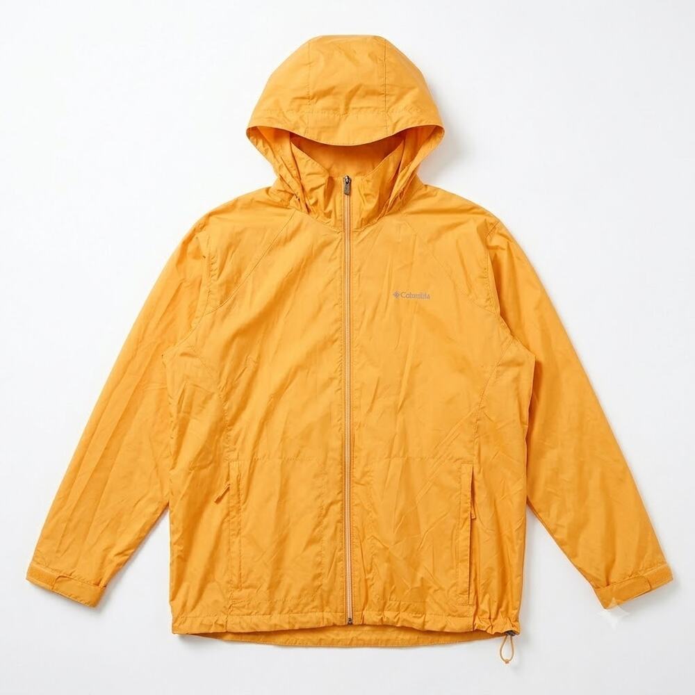 Columbia Sportswear Hooded Full Zip Windbreaker Jacket Orange Women Plus Size 3X